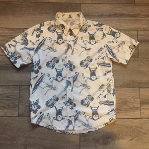 Kids Hawaiin tropical floral button up